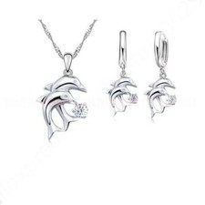 Doule Dolphin Pendant Necklace