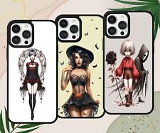 CUSTODIA TELEFONO STAMPA VAMPIRO PINUP RAGAZZA GOTICA PER IPHONE SAMSUNG GOOGLE PIXEL