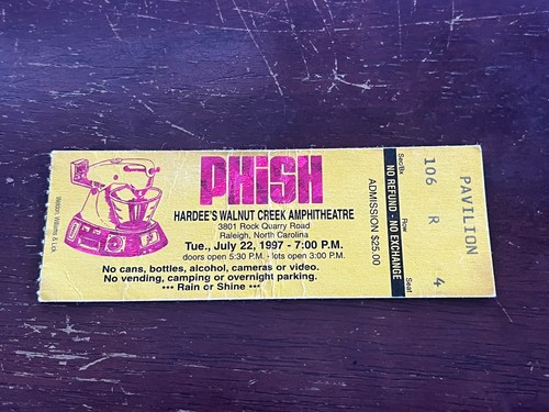 Amplificatore phish 1997 - amplificatore, 22/07/1997