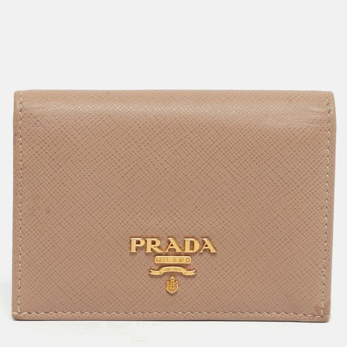 Custodia bifold prada beige - prada, in