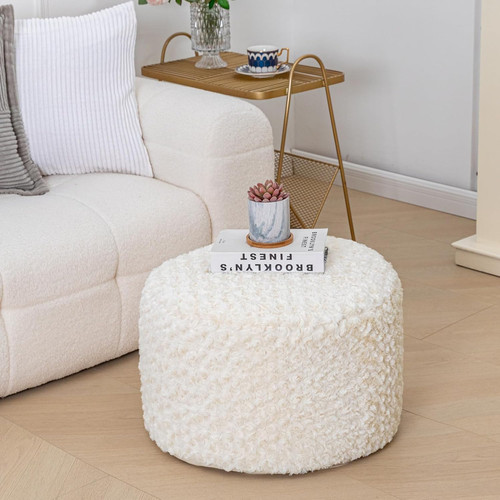 Unstuffed pouf ottoman cover - unstuffed,