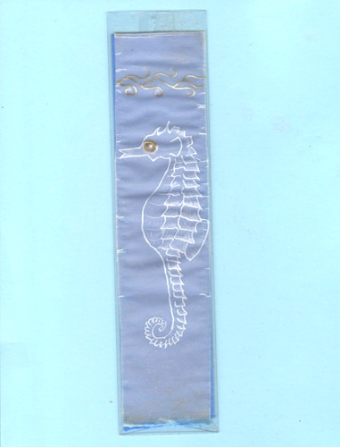 Segnalibro oro blu cavalluccio