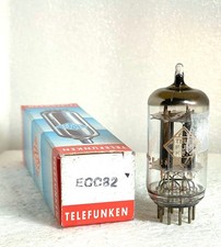 1 x ECC82 12AU7 TELEFUNKEN Röhre piastre lisce aste di rame 1965