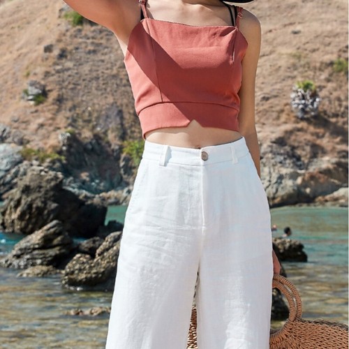 Donna misto lino - donna, pantaloni