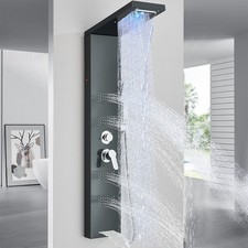 LED Colonna Pannello doccia idromassaggio miscelatore cascate soffione doccetta