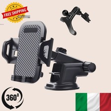 Supporto universale per telefono da auto a 360°, per parabrezza, cruscotto/bocch