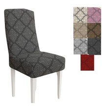 Set 6 Coprisedia Vesti Sedia Fantasia Tessuto Damascato Vari Colori