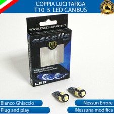 LUCI TARGA TOYOTA AVENSIS VERSO LAMPADE CANBUS T10 W5W 5 LED 6000K LUCE BIANCA