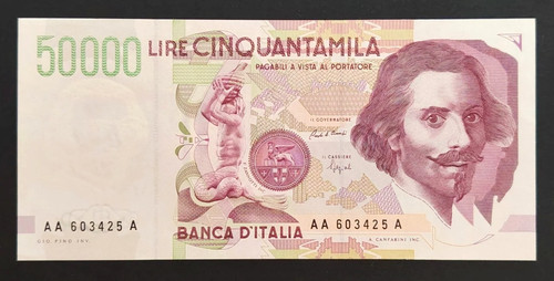 50000 lire bernini tipo - 50000,