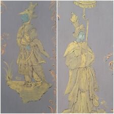 Coppia di quadri vintage scuola italiana su legno