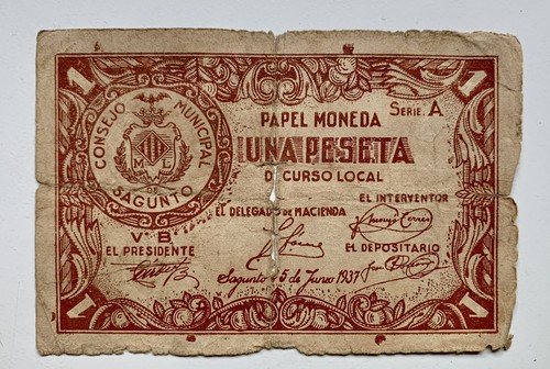 Billete local municipal - billete,