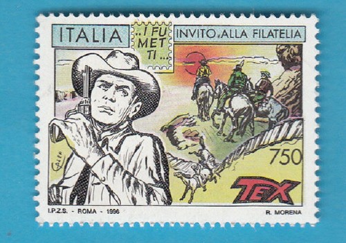 Cinque francobolli tex - francobolli, willer