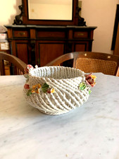 cioccolattiere capodimonte in porcellana con inserti floreali fatto a mano 800