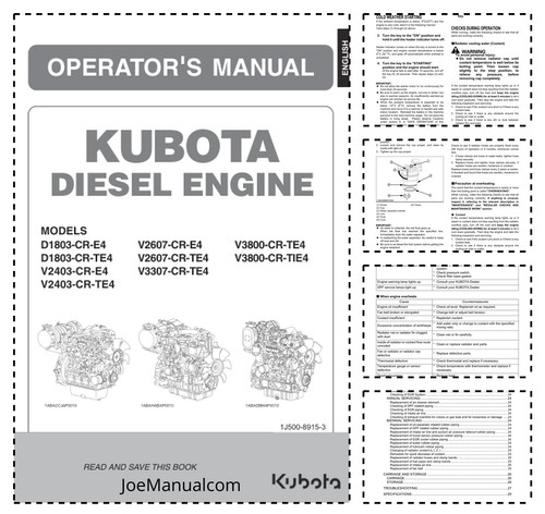 Kubota v3307 te4 v2607 - v3307,