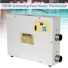 Scaldabagno Elettrico 15KW Termostato Piscina 220V SPA Vasca Idromassaggio Nuovo