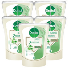 Dettol/Sagrotan No-Touch Ricarica Sapone Liquido, Sapone Mani Confezione da 5, 5 x 250 ml