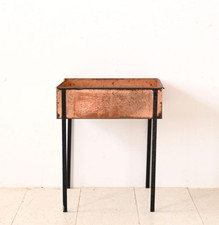 MidCentury Fioriera vintage in metallo, design scandinavo vintage, 60s