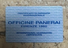 PANERAI* Card, Officine Panerai "Firenze 1860", BLANK, NOS