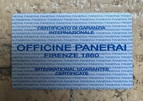 Panerai card officine - panerai*, card,
