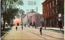 Whittlesee Avenue, ufficio postale, Norwalk Ohio - 1911 cartolina posteriore divisa pubblicata