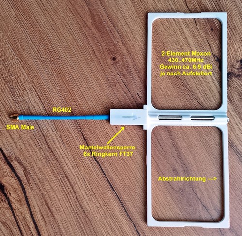 Antenna moxon per - el.,