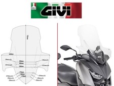 Parabrezza trasparente YAMAHA XMAX 300/400 2017 2018 2019 2020 2021 2022 D2136ST
