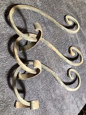 3 pezzi ATTACCAPANNI APPENDIABITI in METALLO FERRO VINTAGE anni '60  '70