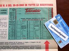 TOTOCALCIO SCHEDINA 1960 SISTEMA RARO USO E NORME PER GIUOCATE per RICEVITORIE