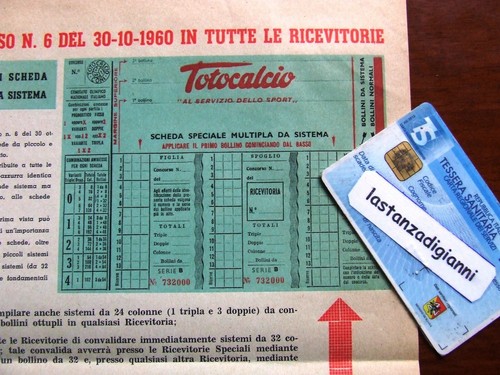 Totocalcio schedina 1960 - totocalcio,