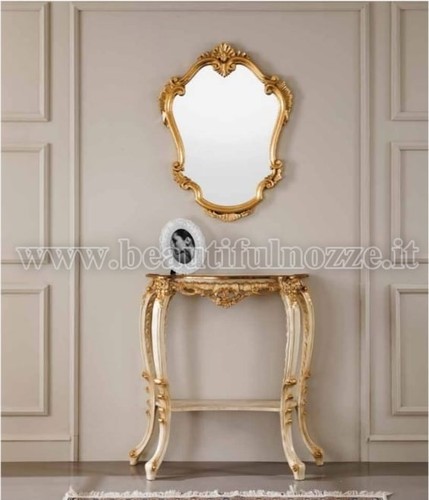 Consolle specchio legno - e,