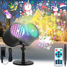 Proiettore Natale Esterno, Proiettore Luci Natale per Esterno Con 16 Modelli, IP