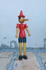 Pinocchio Snodabile Alto 30Cm Legno Dipinto A MANO anni 60' da COLLEZIONE RARO