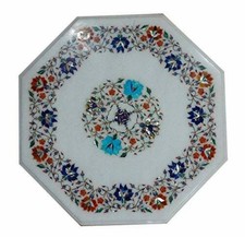 Tavolino in marmo bianco 18''