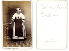 Costumi, Caserta Vintage albumen print CDV.  Tirage albuminé  7x9,5  Circa