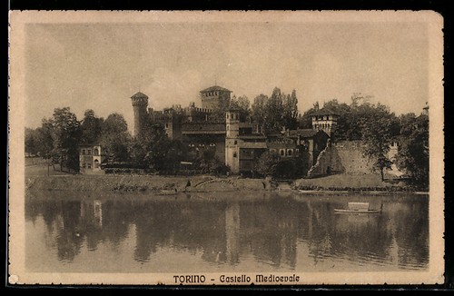Cartolina torino castello - cartolina, torino,