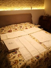 1 Lenzuolo Misto lino bellora con ricamo a Mano E 2 Federe