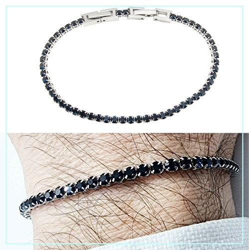 Bracciale tennis uomo nero - tennis,