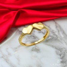 Elegant Gold Double Heart Baby
