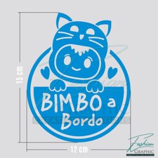 Adesivo Stickers Bimbo Bebè baby a bordo per parabrezza cofano vetro auto tuning