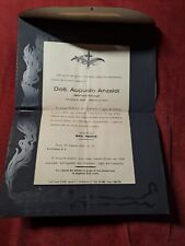 documenti antichi; Biglietto funebre, del Ventennio; datato 1933