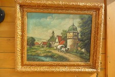 Dipinto a olio cornice barocca