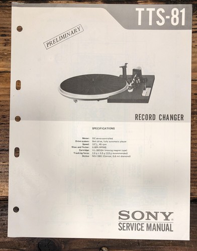 Sony tts - sony, tts-81
