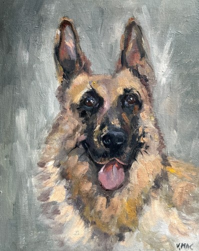 Quadro cane olio - su, tela