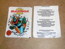 BUSTINA DI FIGURINE MAZINGA Z DISTR.MINDEN MILANO NUOVA E SIGILLATA