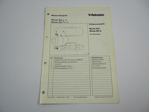 Mazda 626 einbauanleitung - mx-6,