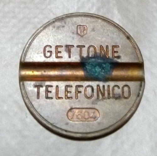 Gettone telefonico con segno - telefonico,