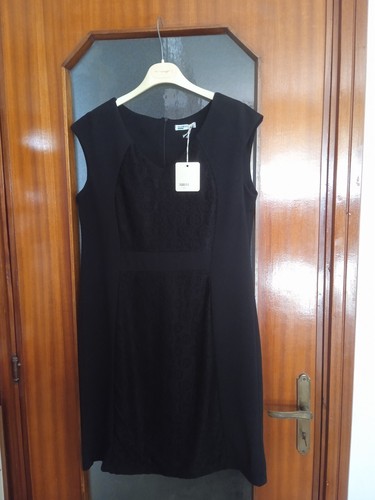 Tubino nero con pizzo - , donna