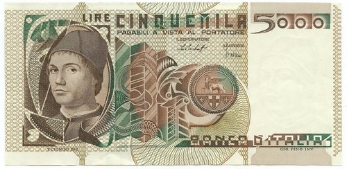 5000 lire tripla - lire, ritratto
