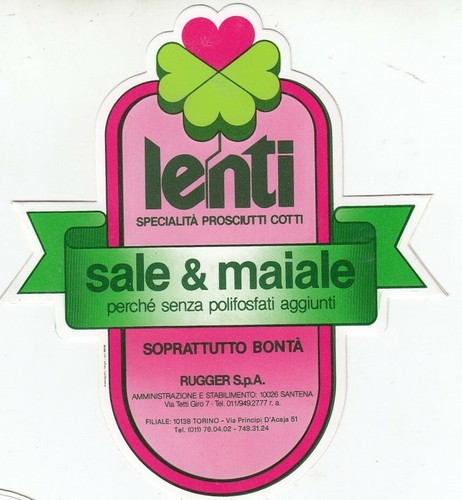 Adesivo lenti sale maiale - lenti,