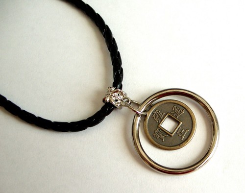 Collana etnica sospesa moneta - sospesa,